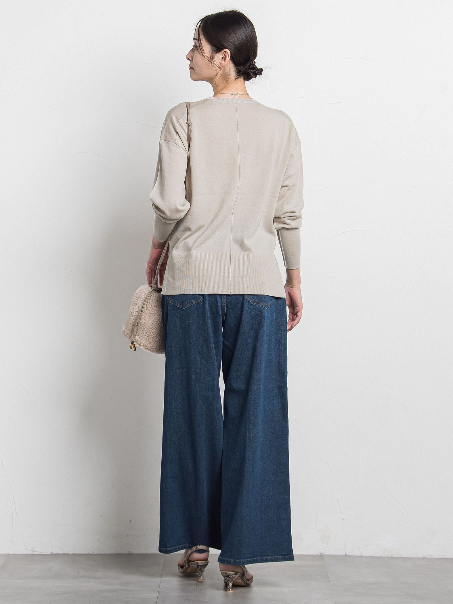 【WEB限定】ベーシックウールカーディガン≪洗える≫