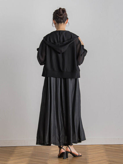 【WEB限定】バイオシルクタックZIPワンピース≪洗濯機で洗える≫