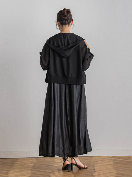 【WEB限定】バイオシルクタックZIPワンピース≪洗濯機で洗える≫