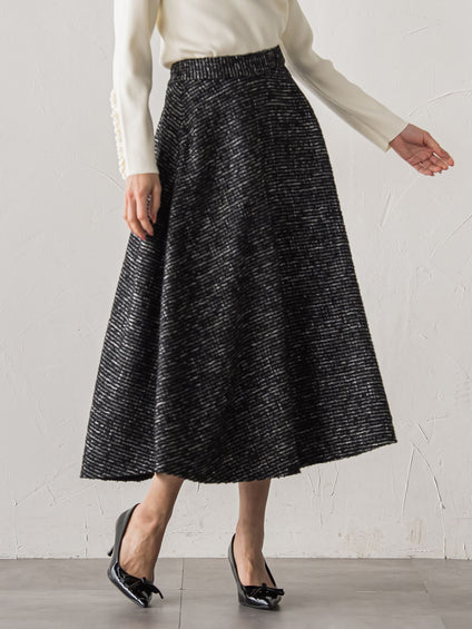 モノトーンツイードスカート