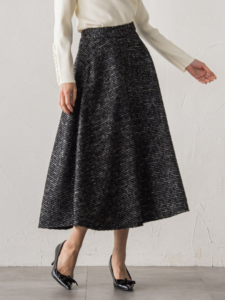 モノトーンツイードスカート