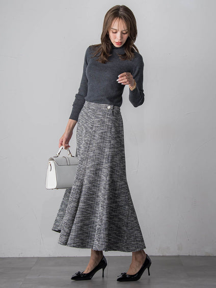 ツイードラメマーメイドスカート