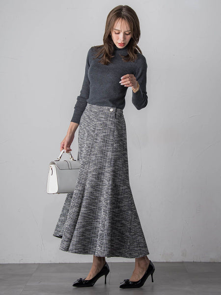 ツイードラメマーメイドスカート