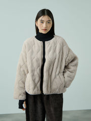 ひょうたんキルトリバーシブルZIPジャケット