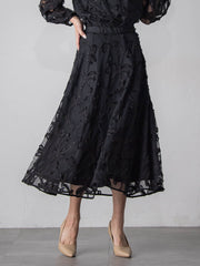 スパンコールテープチュールスカート