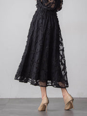 スパンコールテープチュールスカート