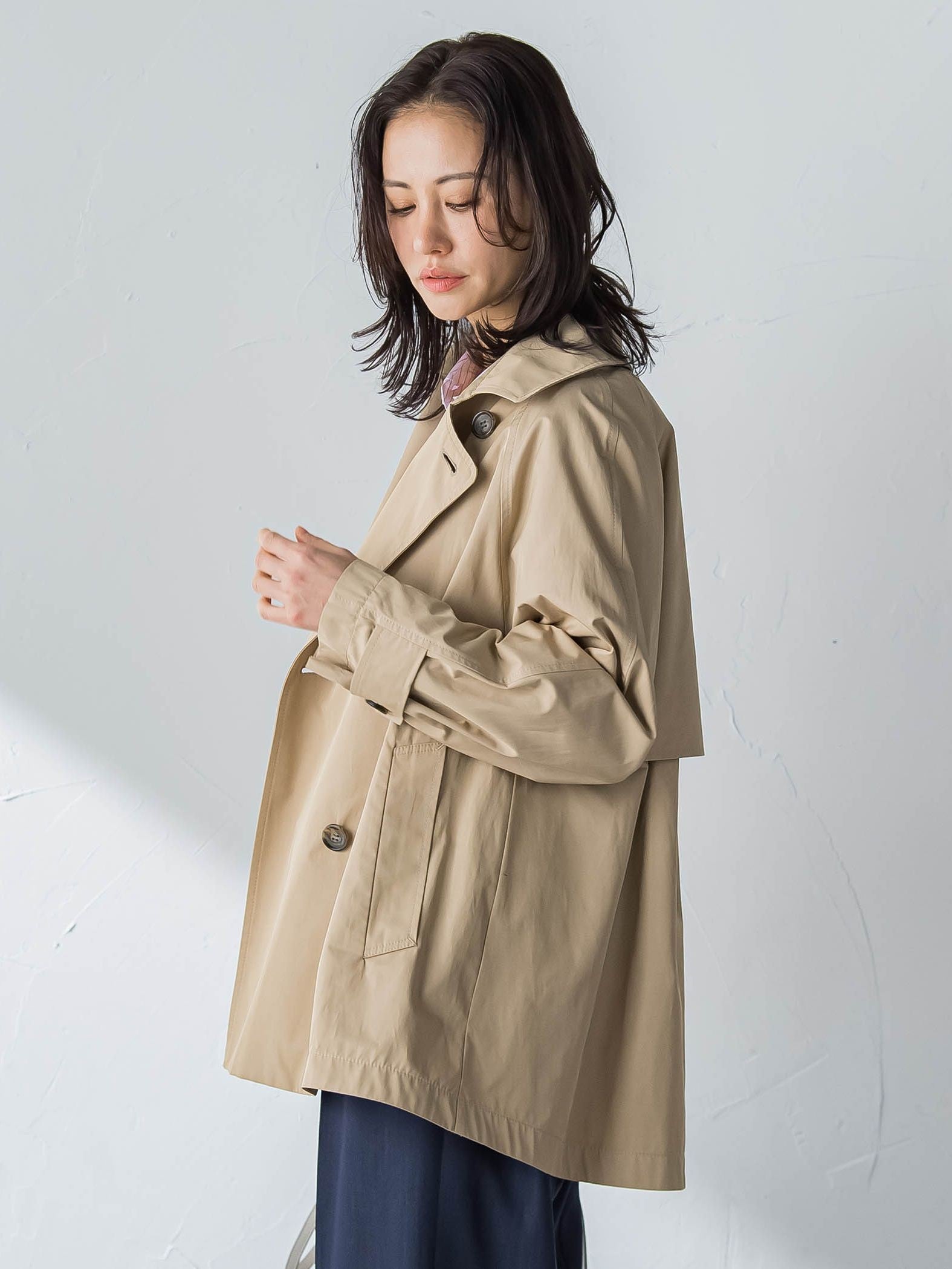 【ラク軽トレンチ】ラグランスリーブジャケット