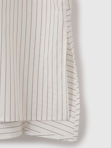 【大人の抜け感】コーマコットンバックフレアシャツ