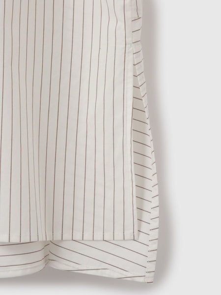 【大人の抜け感】コーマコットンバックフレアシャツ