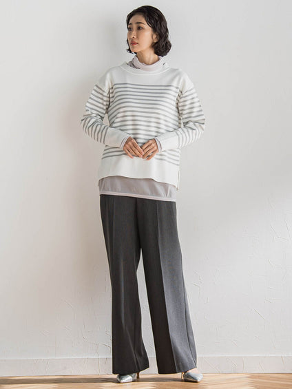 エクセレントウォーム裏起毛ワイドパンツ