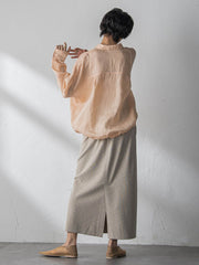 ラスターラミーカルゼバックドロストヘムシャツ