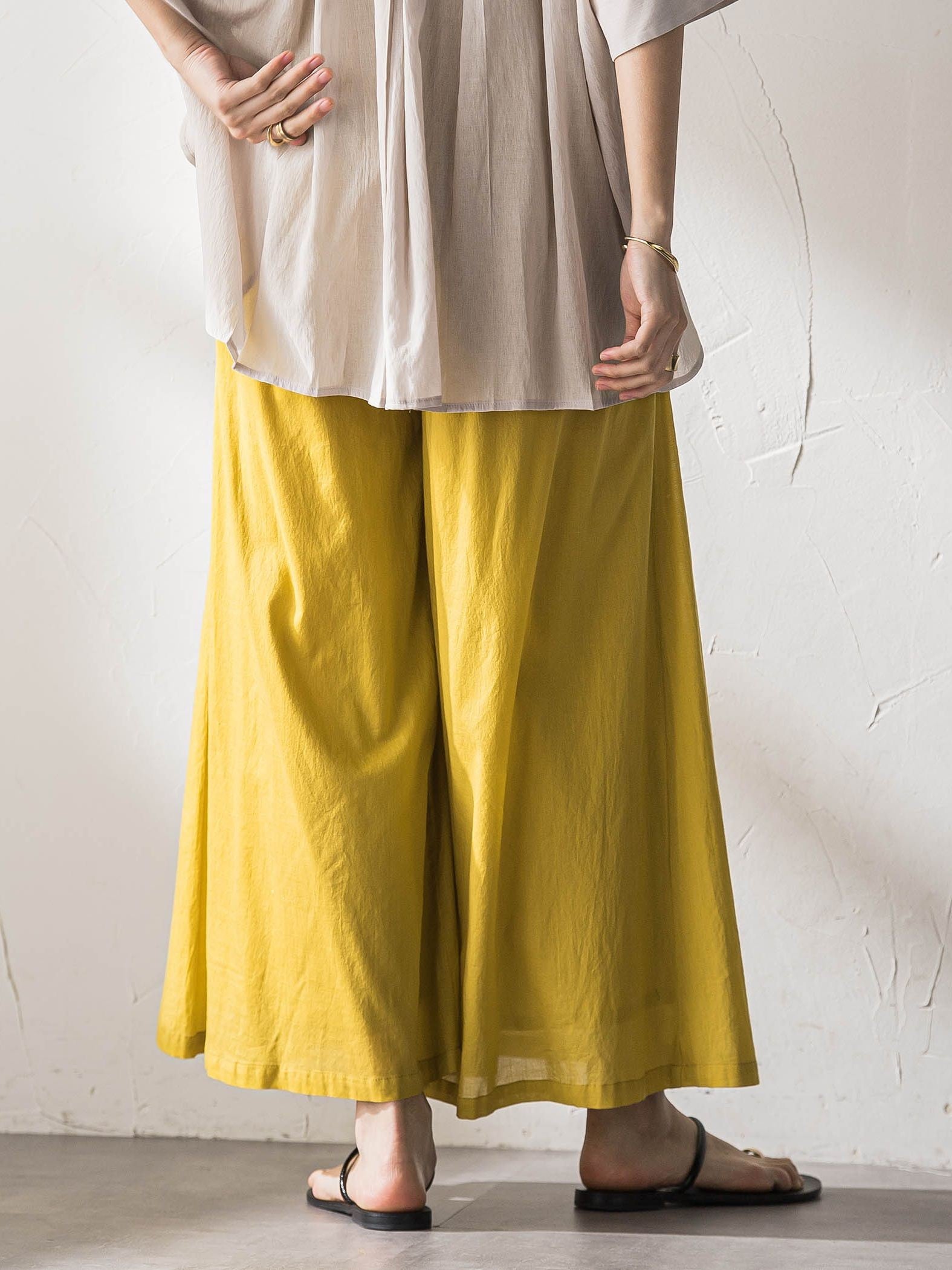 綿ボイルフレアパンツ