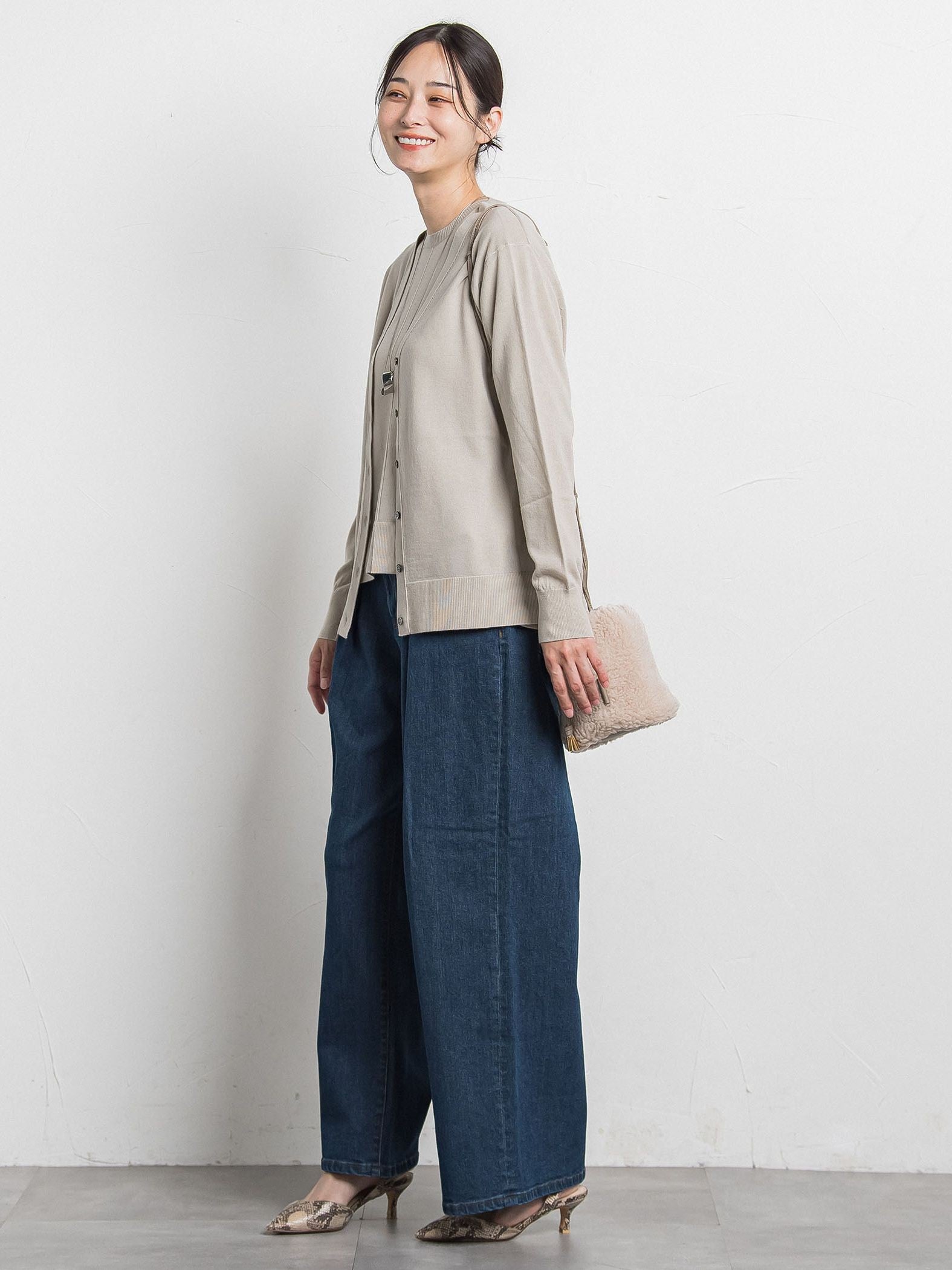 【WEB限定】ウォッシャブルウールカーディガン≪洗える≫