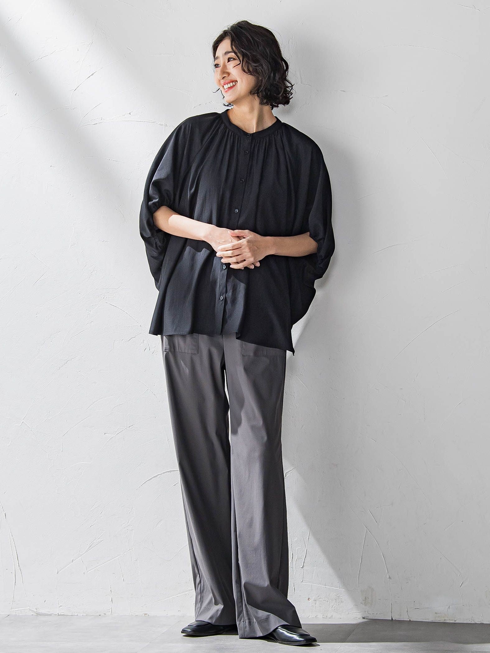 【WEB限定】ハイテンションワイドパンツ≪洗濯機で洗える≫