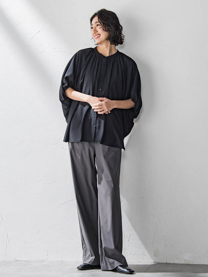 【WEB限定】ハイテンションワイドパンツ≪洗濯機で洗える≫