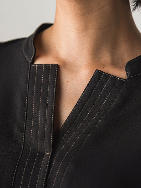 【一瞬で楽とキレイを叶える】ナチュラルストレッチスキッパーブラウス≪セットアップ対応≫