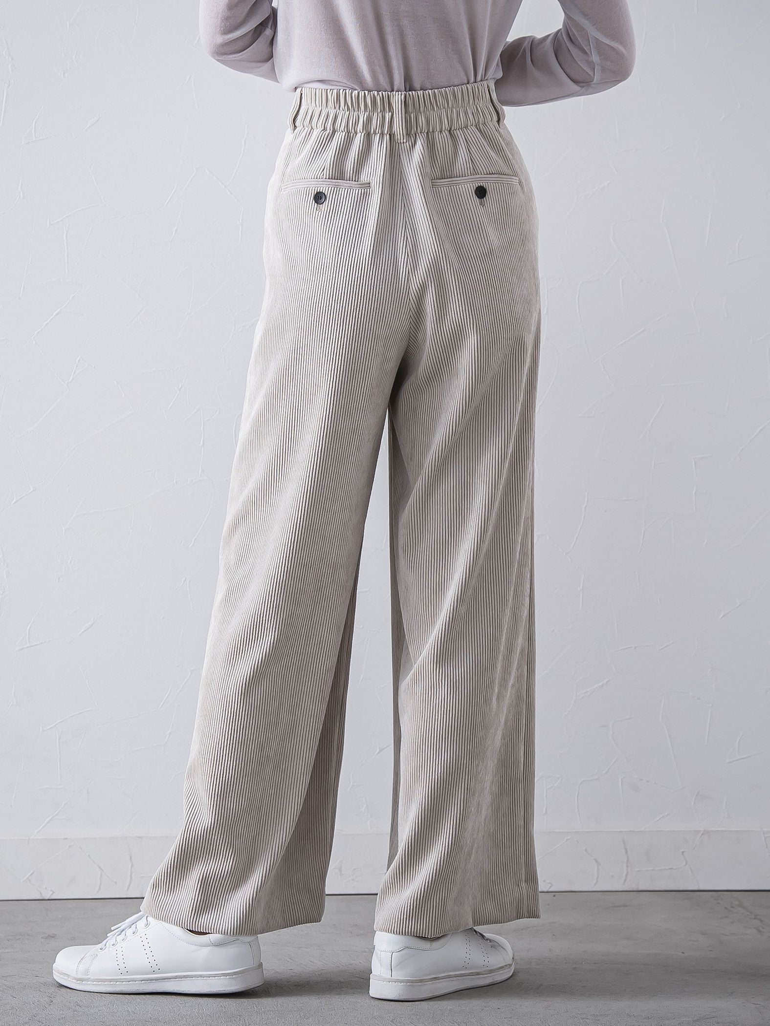 コーデュロイワイドパンツ≪洗濯機で洗える≫