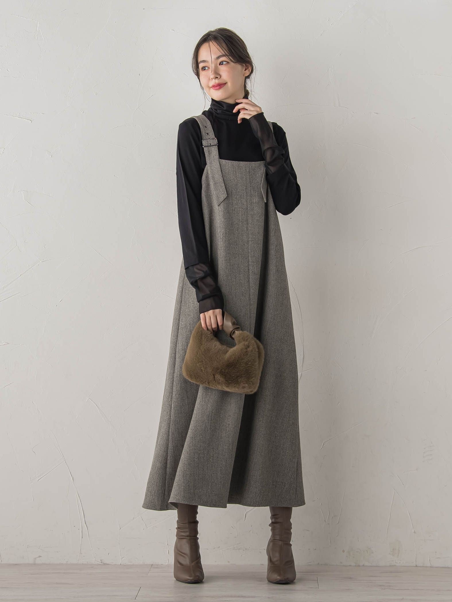 ミックスツイードジャンスカ