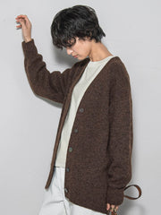 【新色追加】フラッフィーVネックニットカーディガン≪手洗い可能≫