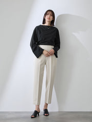 ハイゲージ天竺ボートネックプルオーバー