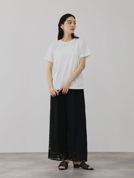 チュールフラワーモチーフプルオーバー