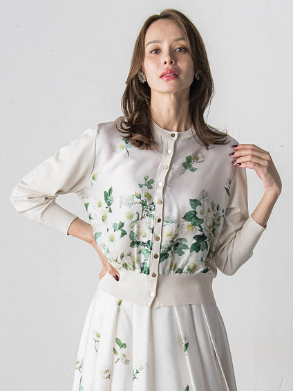 クリスマスローズカーディガン