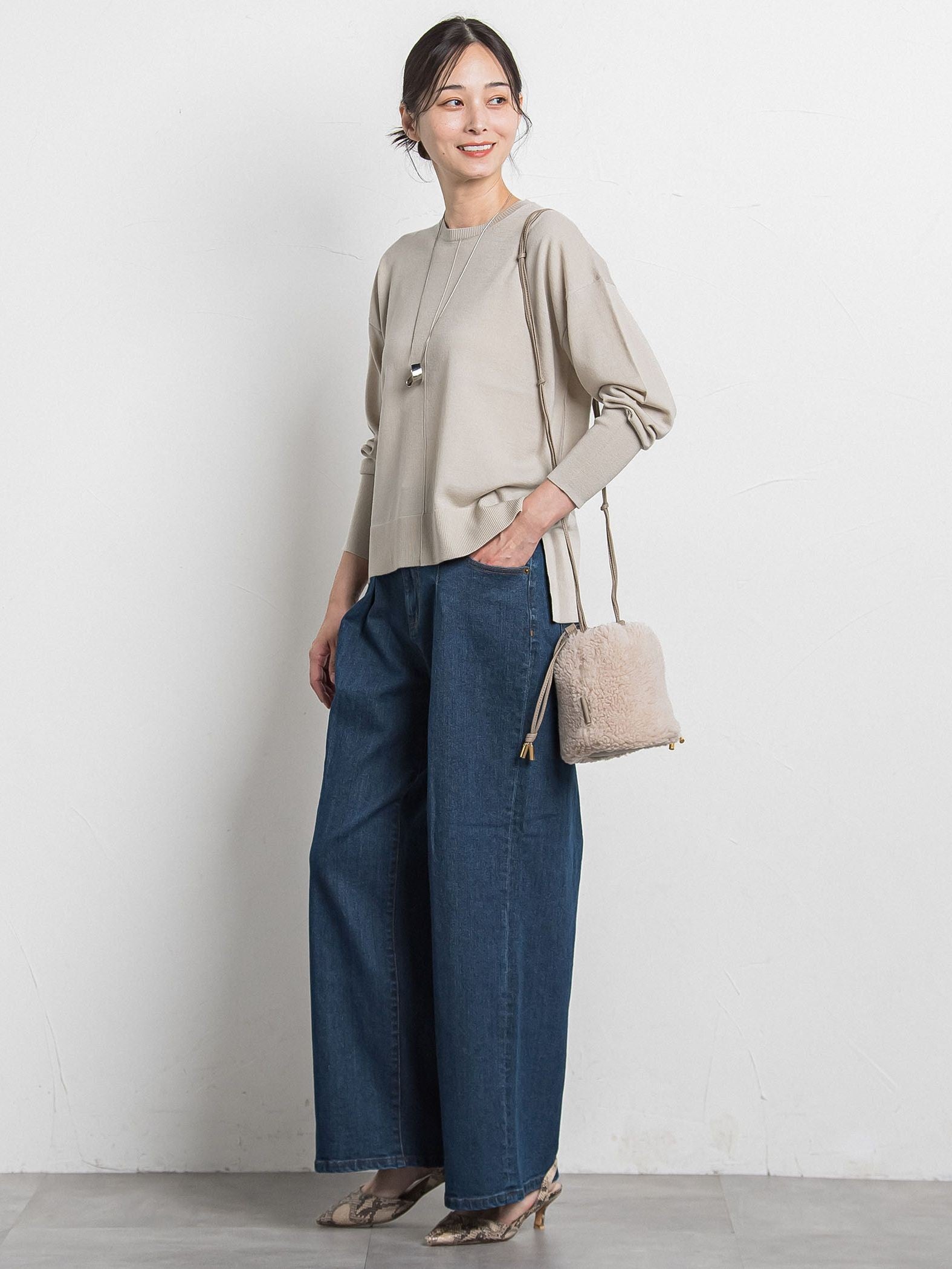 【WEB限定】ベーシックウールカーディガン≪洗える≫