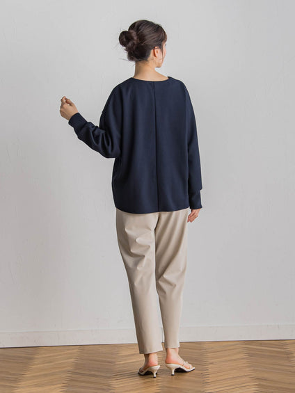 【WEB限定】サークルストレッチテーパードパンツ≪洗濯機で洗える≫