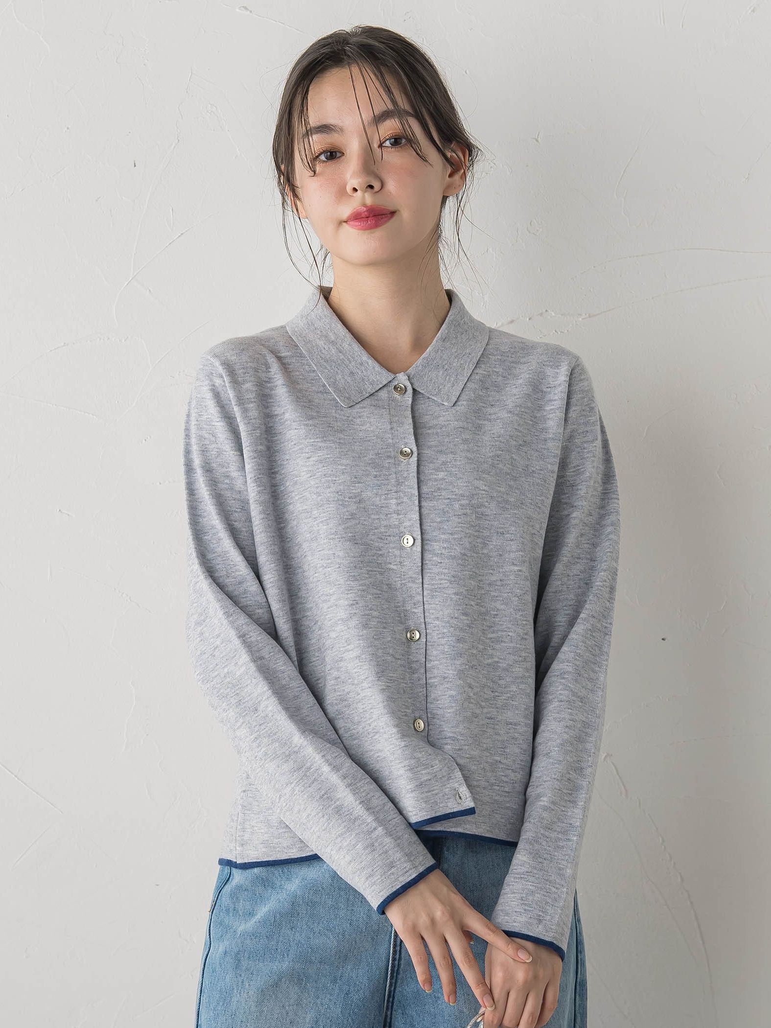 スーパーストレッチステンカーディガン≪洗濯機で洗える≫