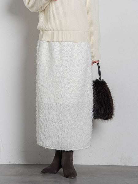 【コラボ商品】エディター東原妙子 × LAUTREAMONT /フェザージャガードタイトスカート