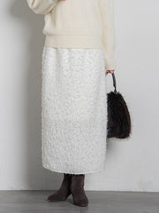 【コラボ商品】エディター東原妙子 × LAUTREAMONT /フェザージャガードタイトスカート