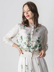 クリスマスローズカーディガン