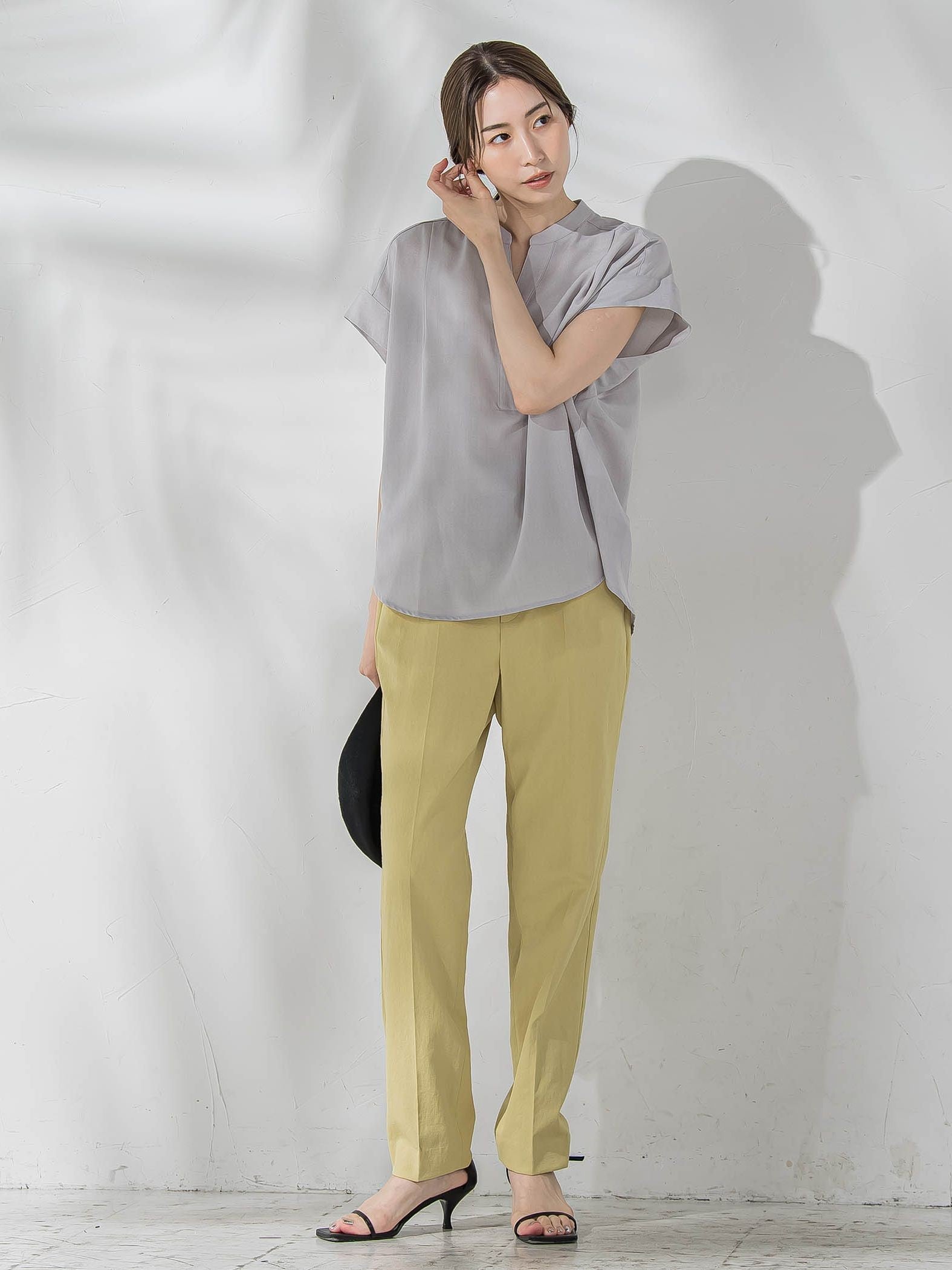 【WEB限定】シェルタリングテーパードパンツ≪洗濯機で洗える≫