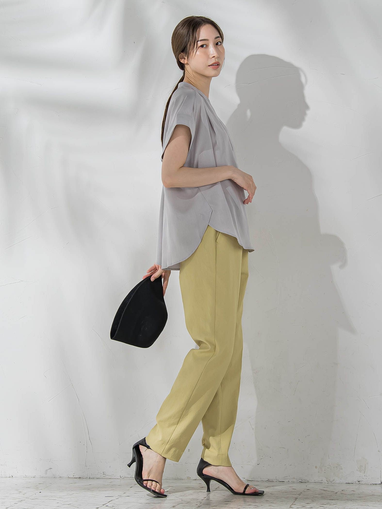 【WEB限定】シェルタリングテーパードパンツ≪洗濯機で洗える≫