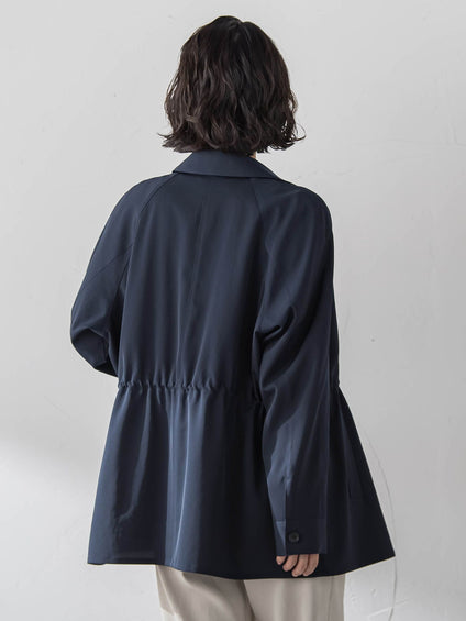 【大きいサイズ】シャンブレーショートトレンチ