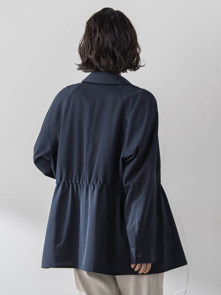 【大きいサイズ】シャンブレーショートトレンチ