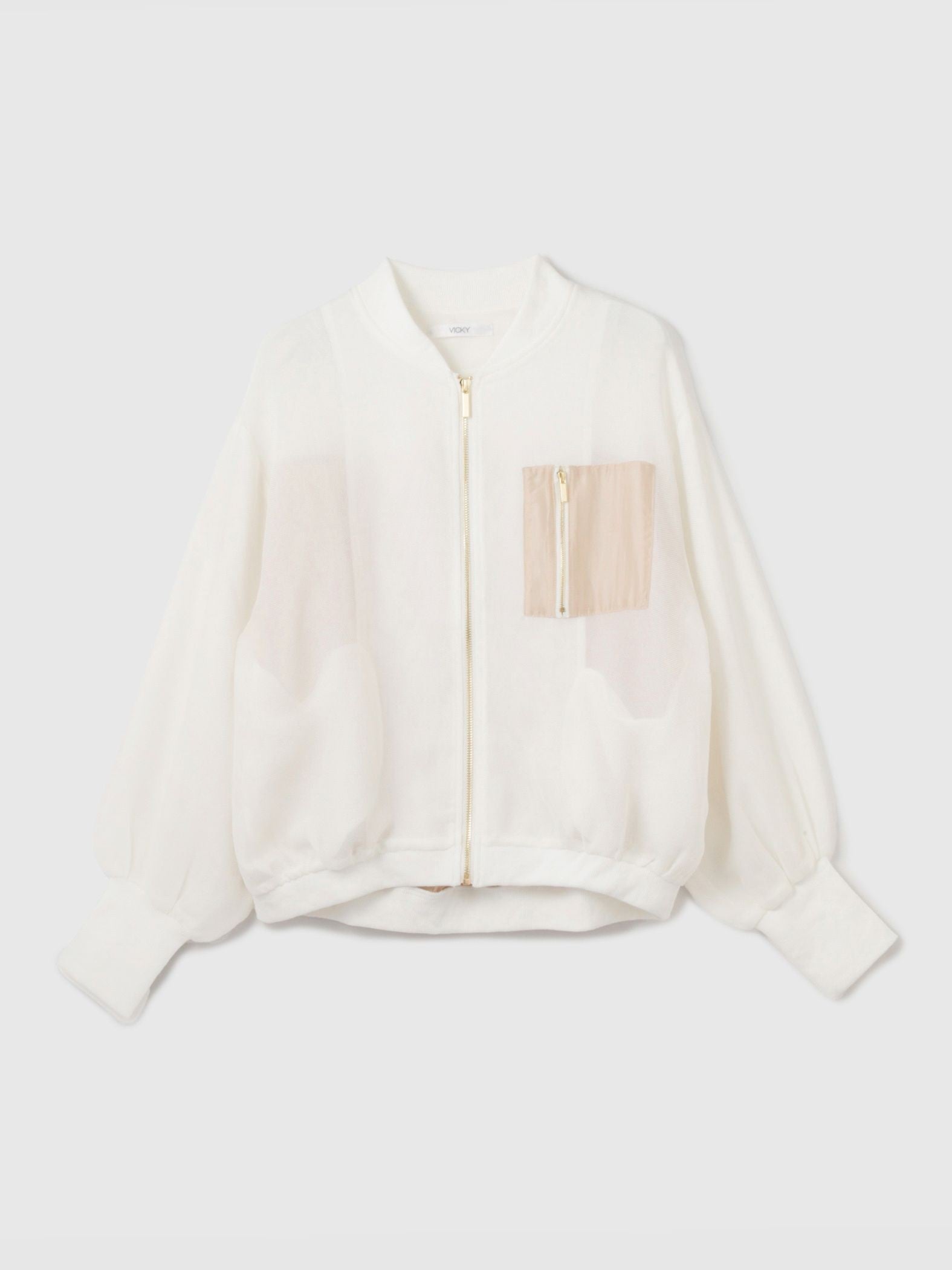 【大人の抜け感】メッシュブルゾン