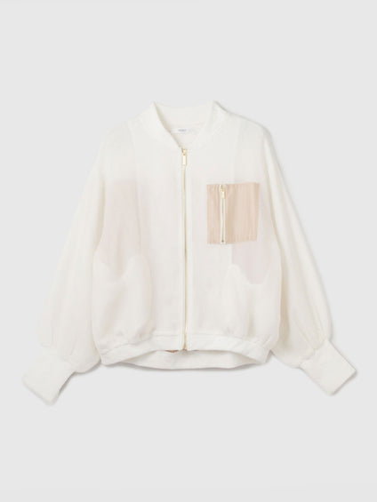 【大人の抜け感】メッシュブルゾン