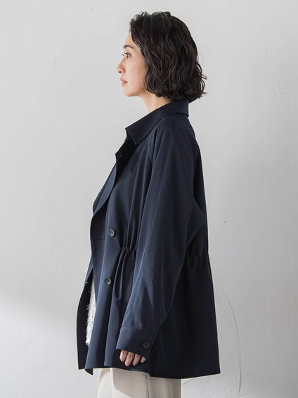 【大きいサイズ】シャンブレーショートトレンチ