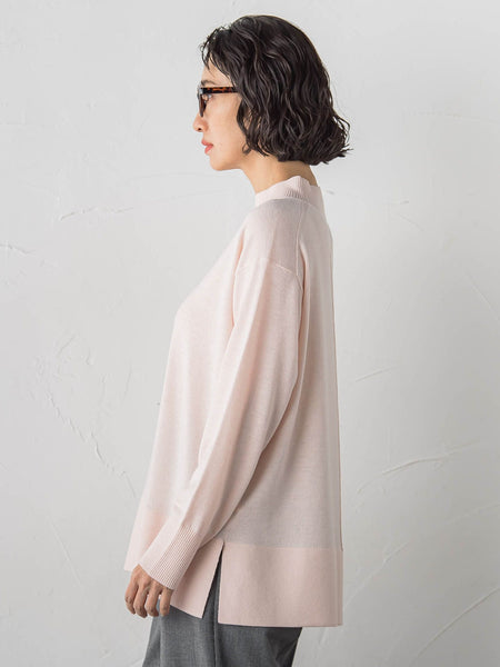 【大きいサイズ】ファインウールハイネックニット