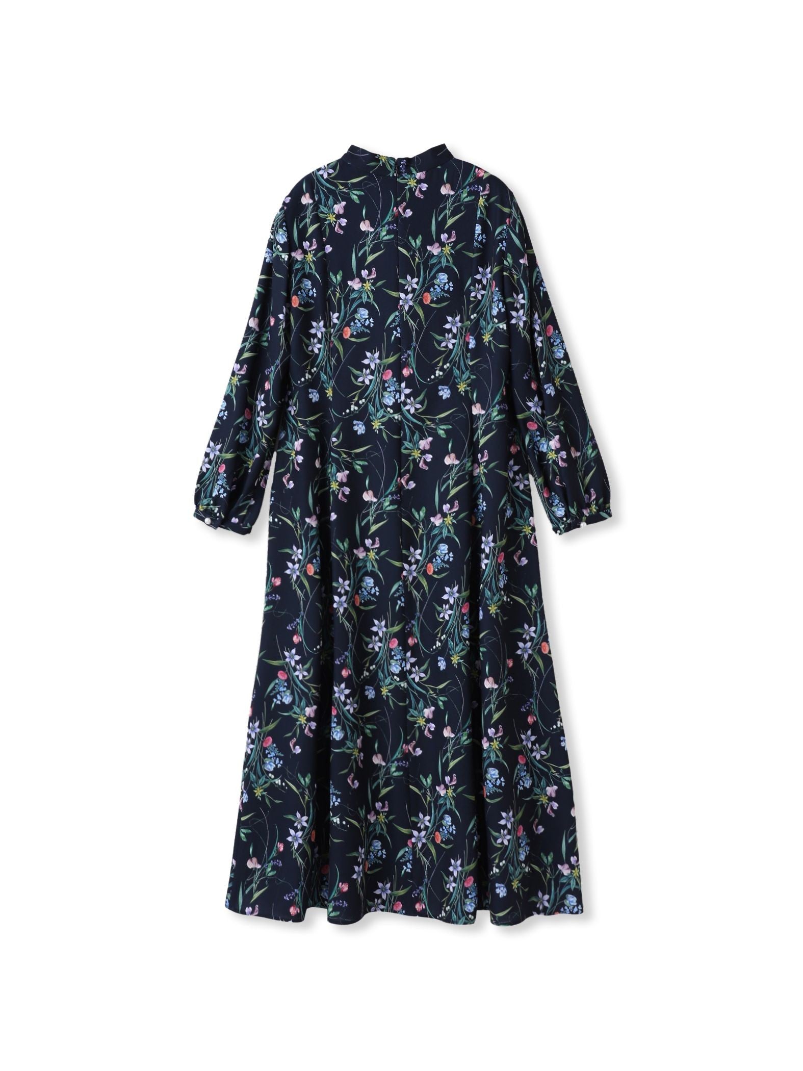 ウィンターフラワープリントワンピース