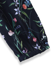 ウィンターフラワープリントワンピース