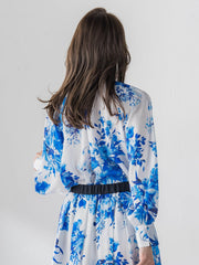 ビッグフラワーブーケブラウス