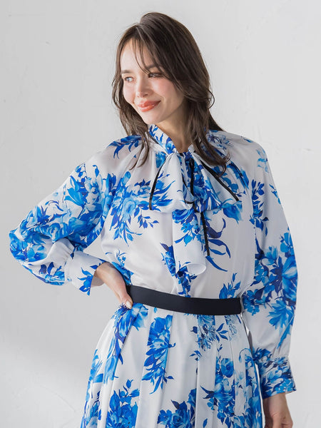 ビッグフラワーブーケブラウス