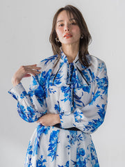 ビッグフラワーブーケブラウス