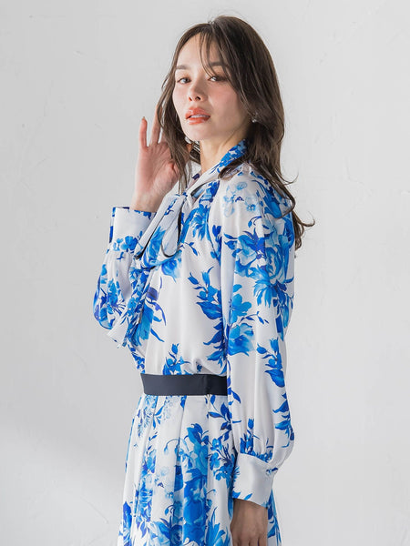 ビッグフラワーブーケブラウス