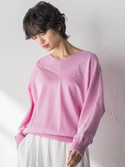 LEVITA Vネックドルマンニットプルオーバー