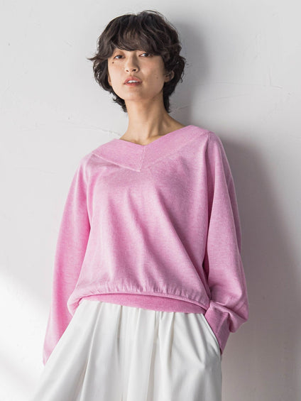 LEVITA Vネックドルマンニットプルオーバー