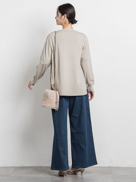 【WEB限定】ベーシックウールカーディガン≪洗える≫