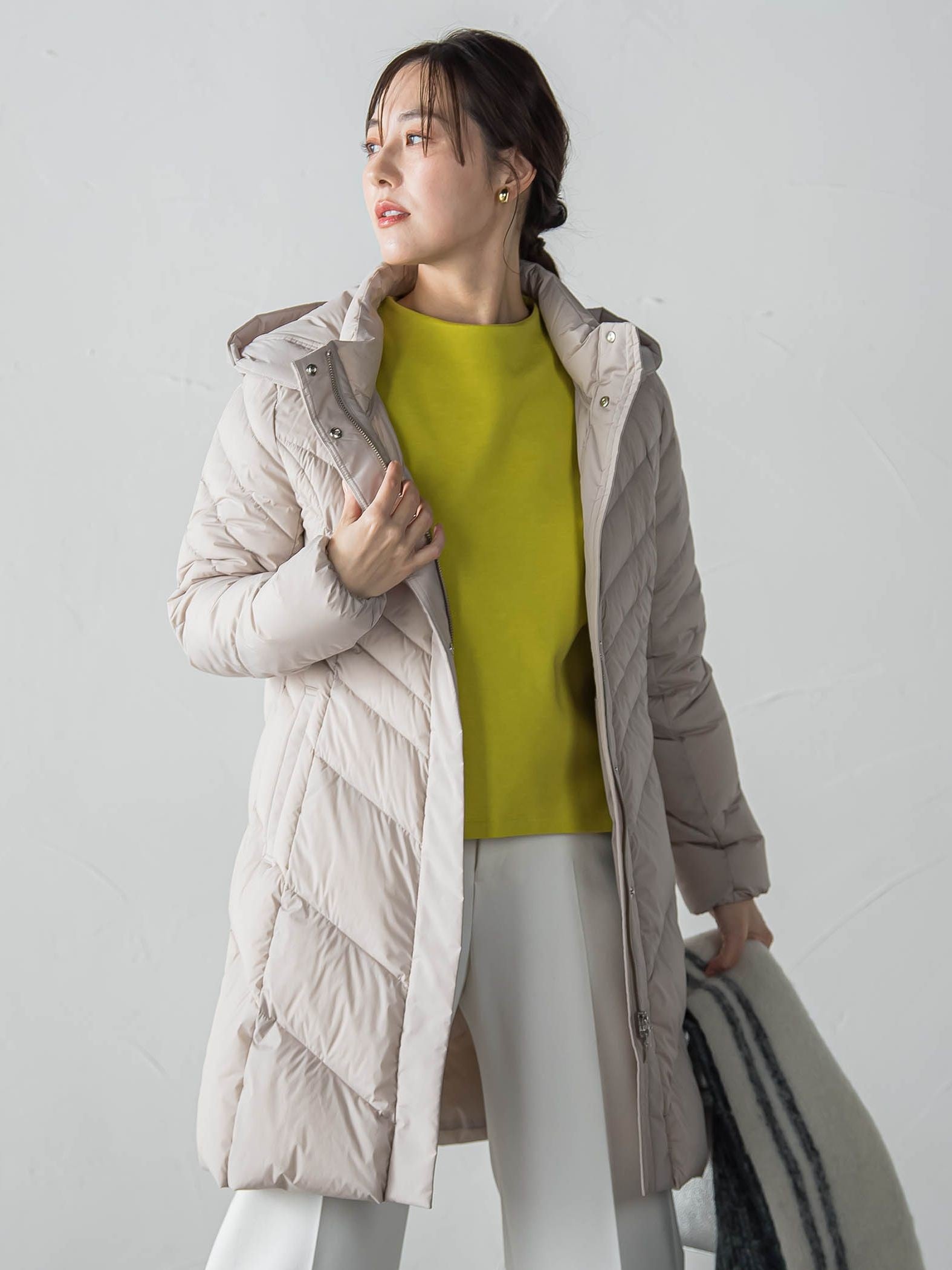 ストレッチダウンロングコート